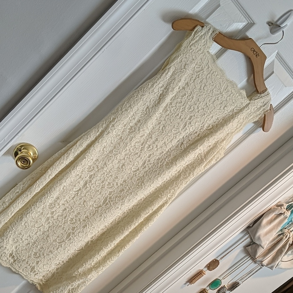 NWT!!! Cache Ivory Lace Dress